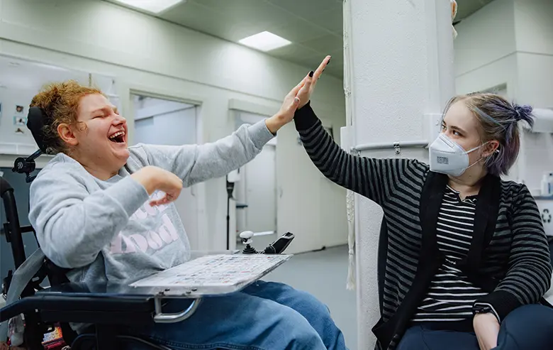 NDIS participants taking part in a community hub activity