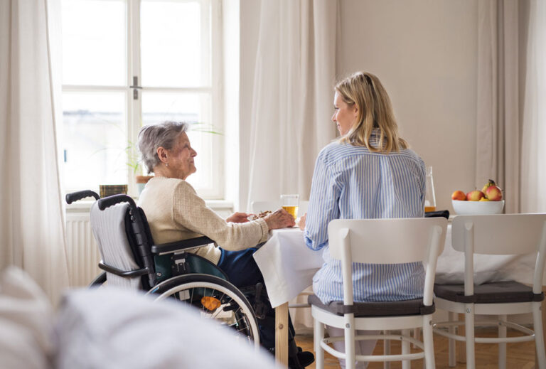 A therapist providing early intervention support