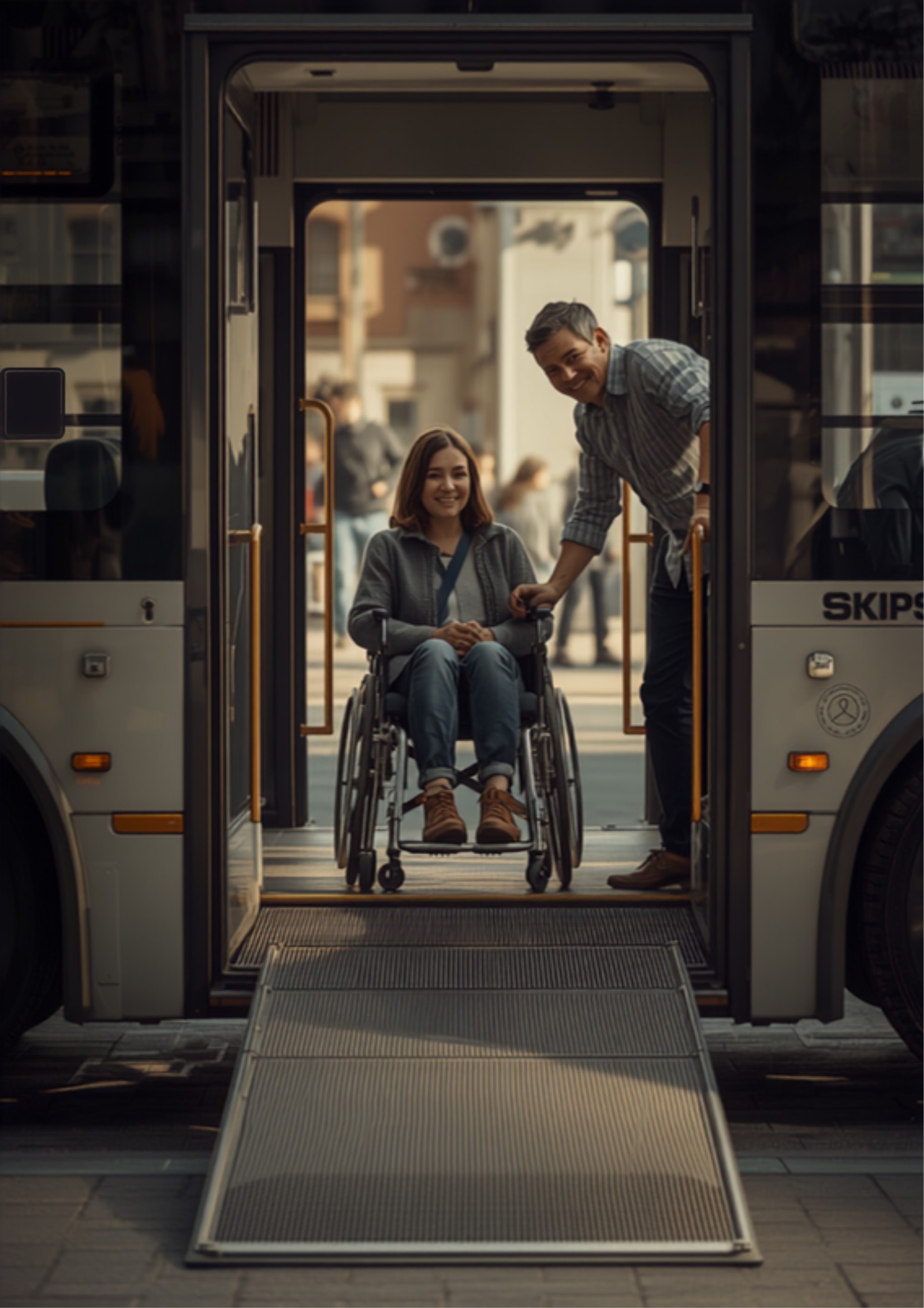 An NDIS participant being supported with transport